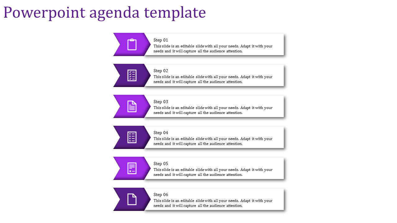 Incredible Agenda PowerPoint Design For Best Presentation
